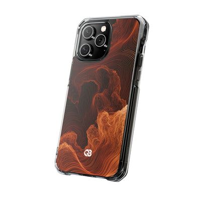 Amber Filament · Clear Impact Magnetic Phone Case for iPhone · Orange