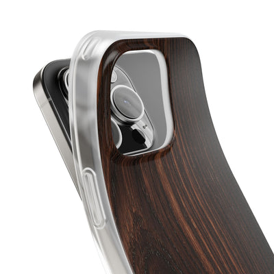 Brown Lite Phone Case for iPhone - Burnished Mahogany Grain