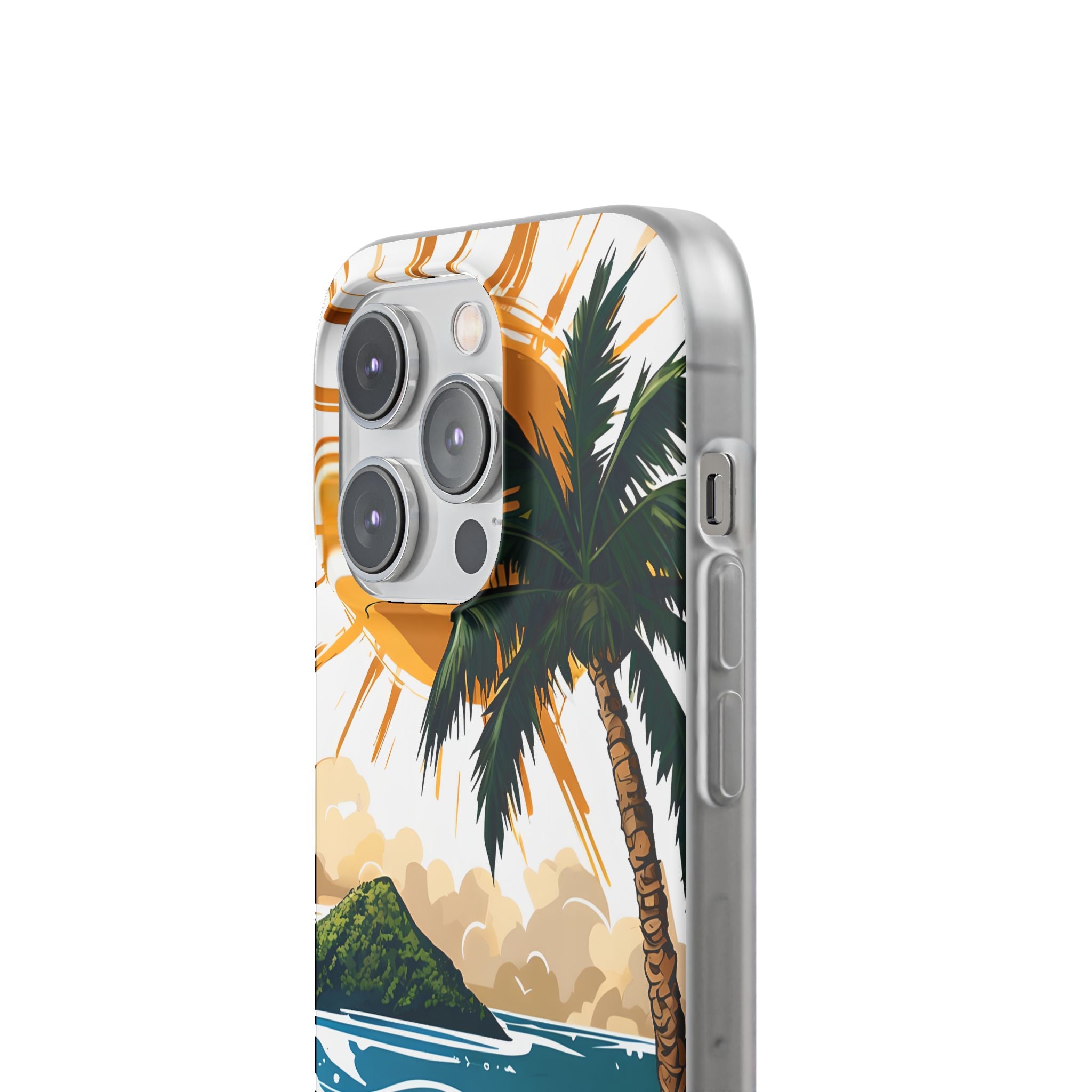 Sonniger Palmenwind iPhone 14 Pro Case - Soft