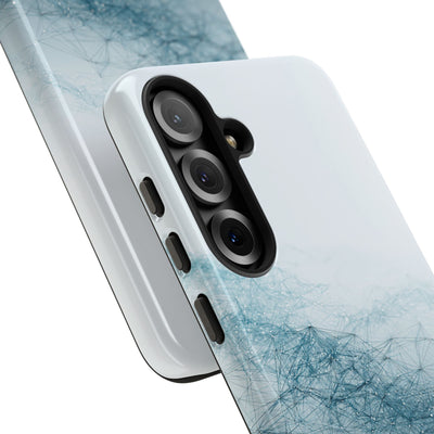 Teal Tough Phone Case for Samsung - Cyan Vector Lattice