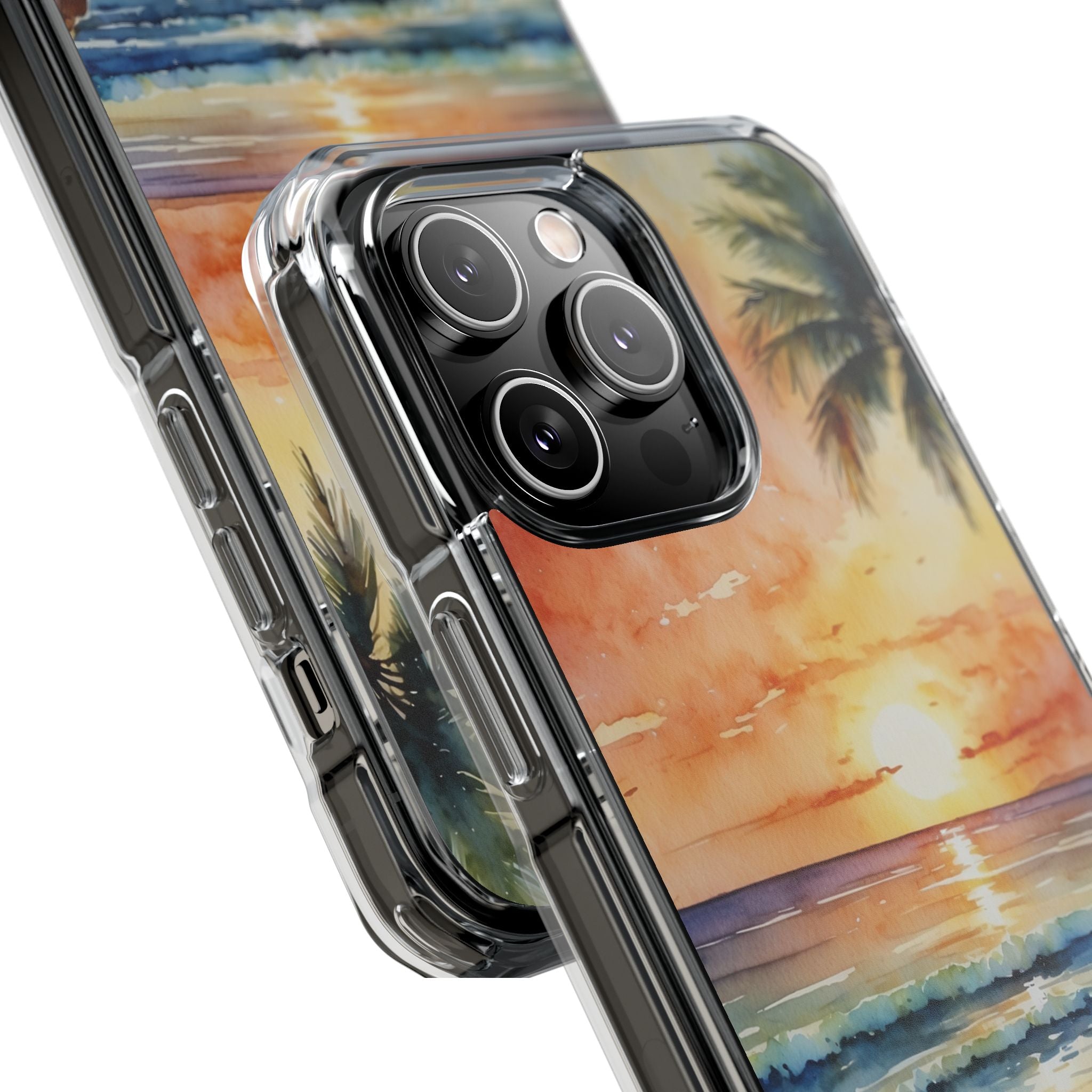 Auringonlasku Palmu iPhone 14 Pro Max - Impact suojakotelo