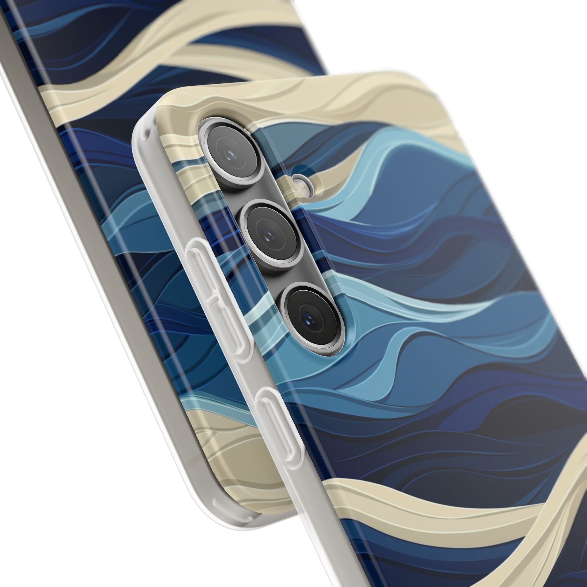 Cobalt Coast Layers · Soft Phone Case for Samsung