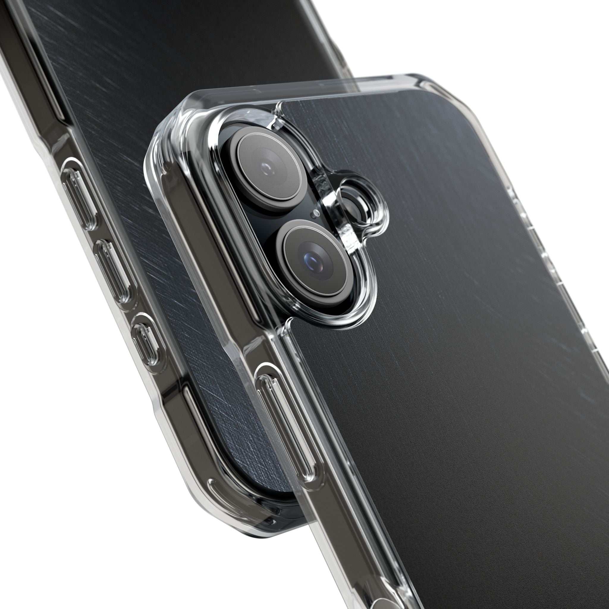 Black Impact MagSafe Phone Case for iPhone - Midnight Brushed Grain
