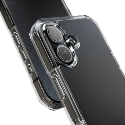 Black Impact MagSafe Phone Case for iPhone - Midnight Brushed Grain