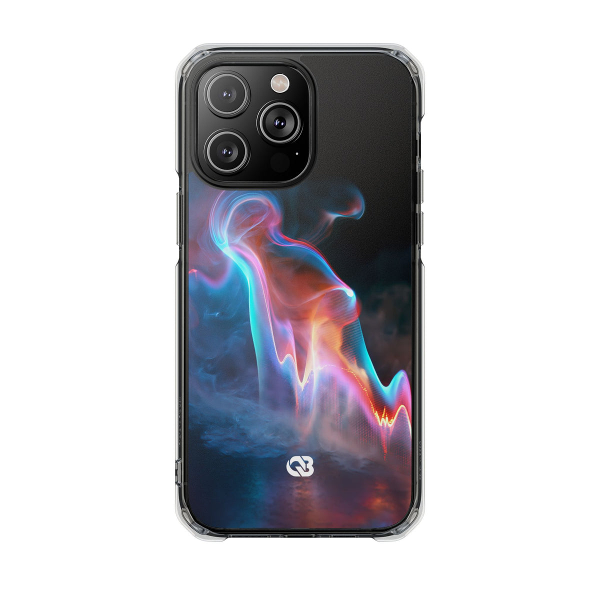 Neon Waveform · Clear Impact Magnetic Phone Case for iPhone · Black