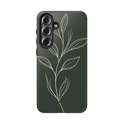 Green Tough Phone Case for Samsung - Deep Moss Willow