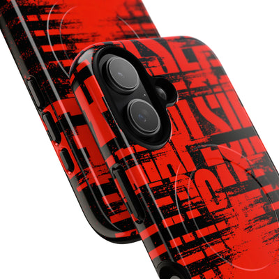 Crimson Redaction · Tough 2.0 Magnetic Phone Case for iPhone · Black