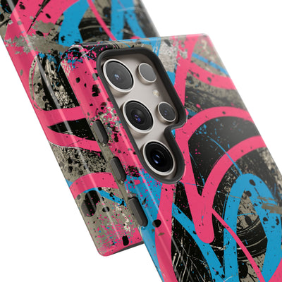 Cyber Splatter Flow · Tough Phone Case for Samsung · Pink