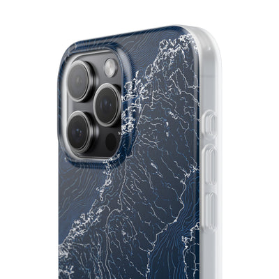 Nordic Contour Chart · Lite Phone Case for iPhone ·  Blue