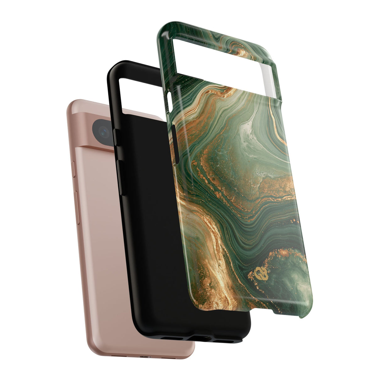 Jade Suminagashi · Tough Phone Case for Pixel ·  Green