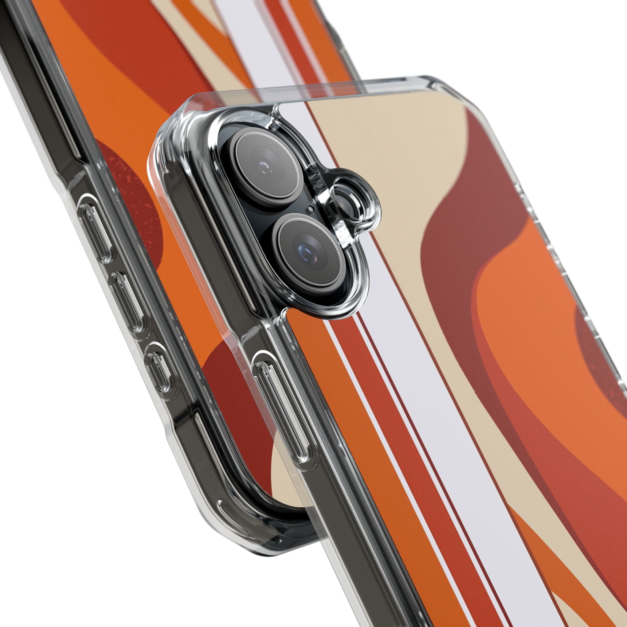 Orange Impact MagSafe Phone Case for iPhone - Terracotta Metro Line
