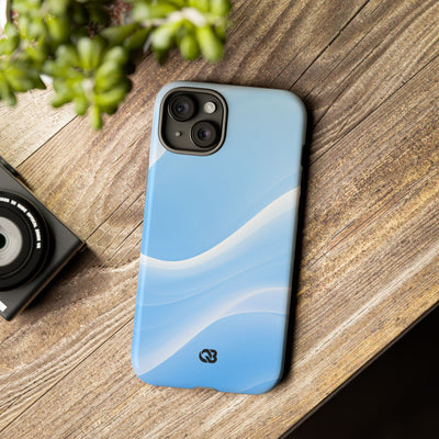 Blue Tough Phone Case for iPhone - Glacial Blue Silk