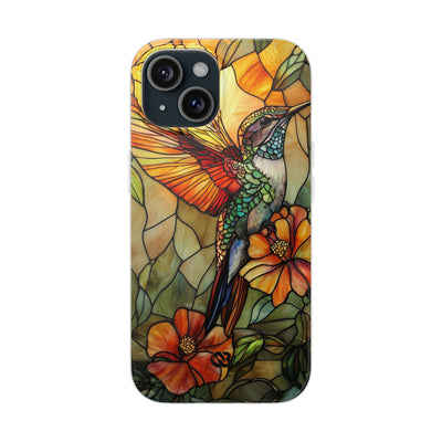 Amber Glass Hummingbird · Soft Phone Case for iPhone