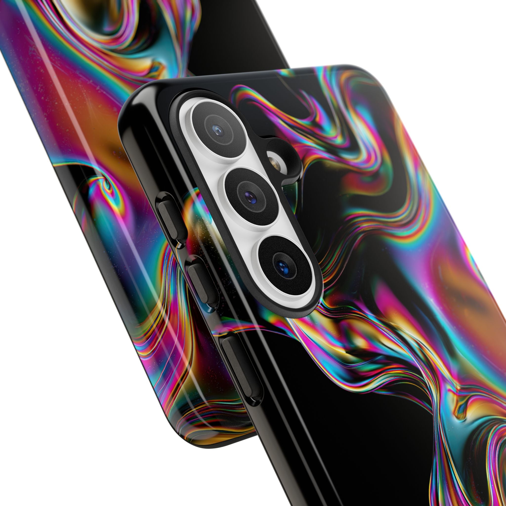 Purple Tough Phone Case for Samsung - Liquid Neon Chrome