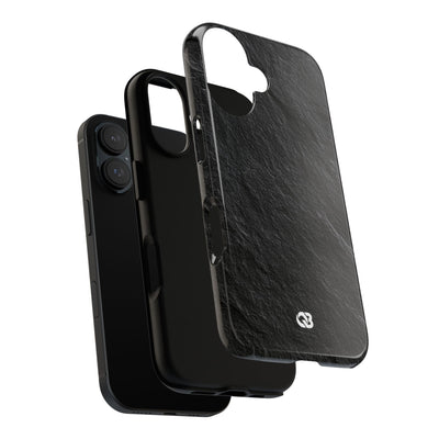 Black Tough Phone Case for iPhone - Raw Obsidian Slate