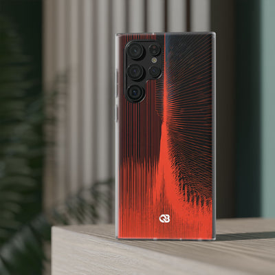 Red Lite Phone Case for Samsung - Crimson Frequency Pulse