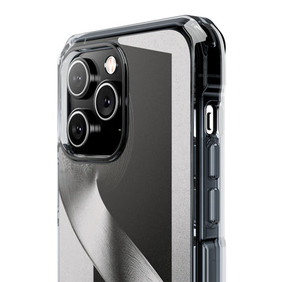 Grey Impact MagSafe Phone Case for iPhone - Obsidian Moiré Wave