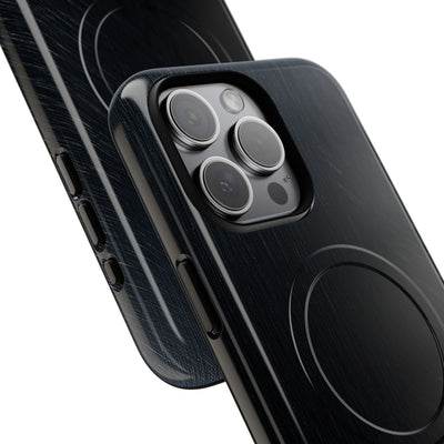 Black Tough 2.0 Magsafe Phone Case for iPhone - Midnight Brushed Grain