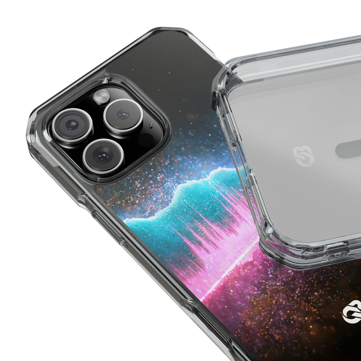 Digital Frequency · Clear Impact Magnetic Phone Case for iPhone · Pink