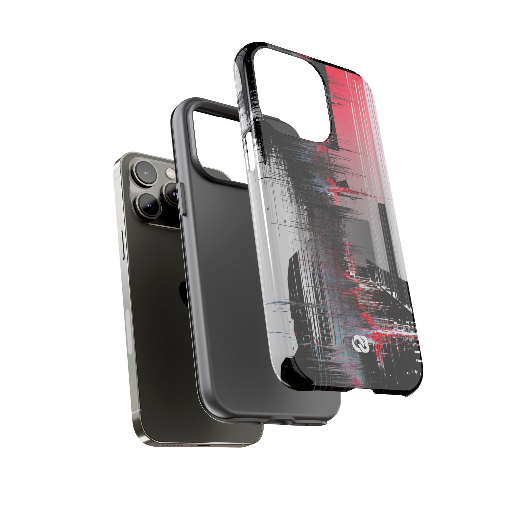 Black Tough Phone Case for iPhone - Crimson Data Leak