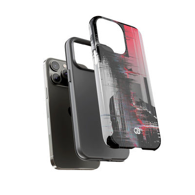 Black Tough Phone Case for iPhone - Crimson Data Leak