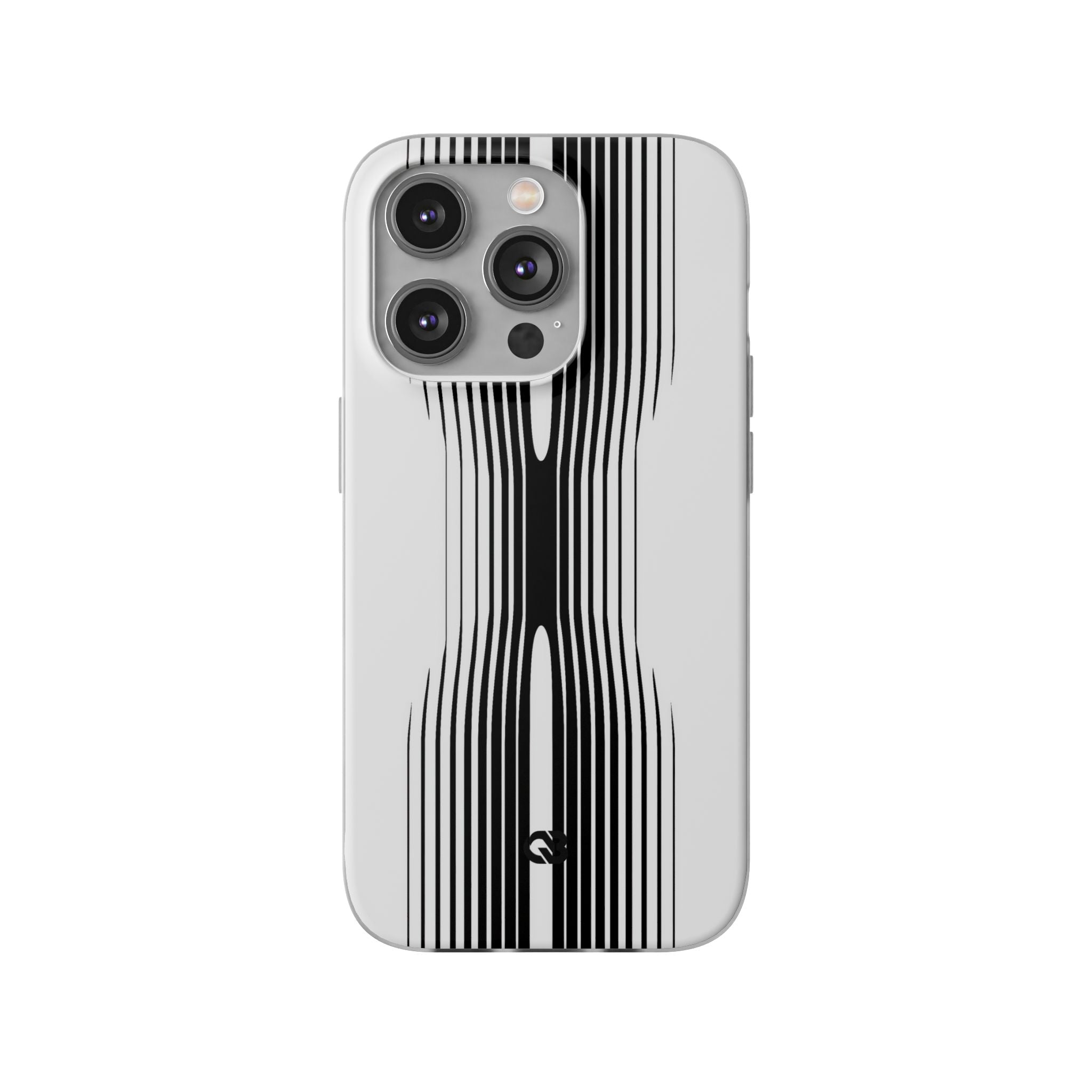 White Lite Phone Case for iPhone - Kinetic Mono Distortion