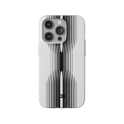 White Lite Phone Case for iPhone - Kinetic Mono Distortion