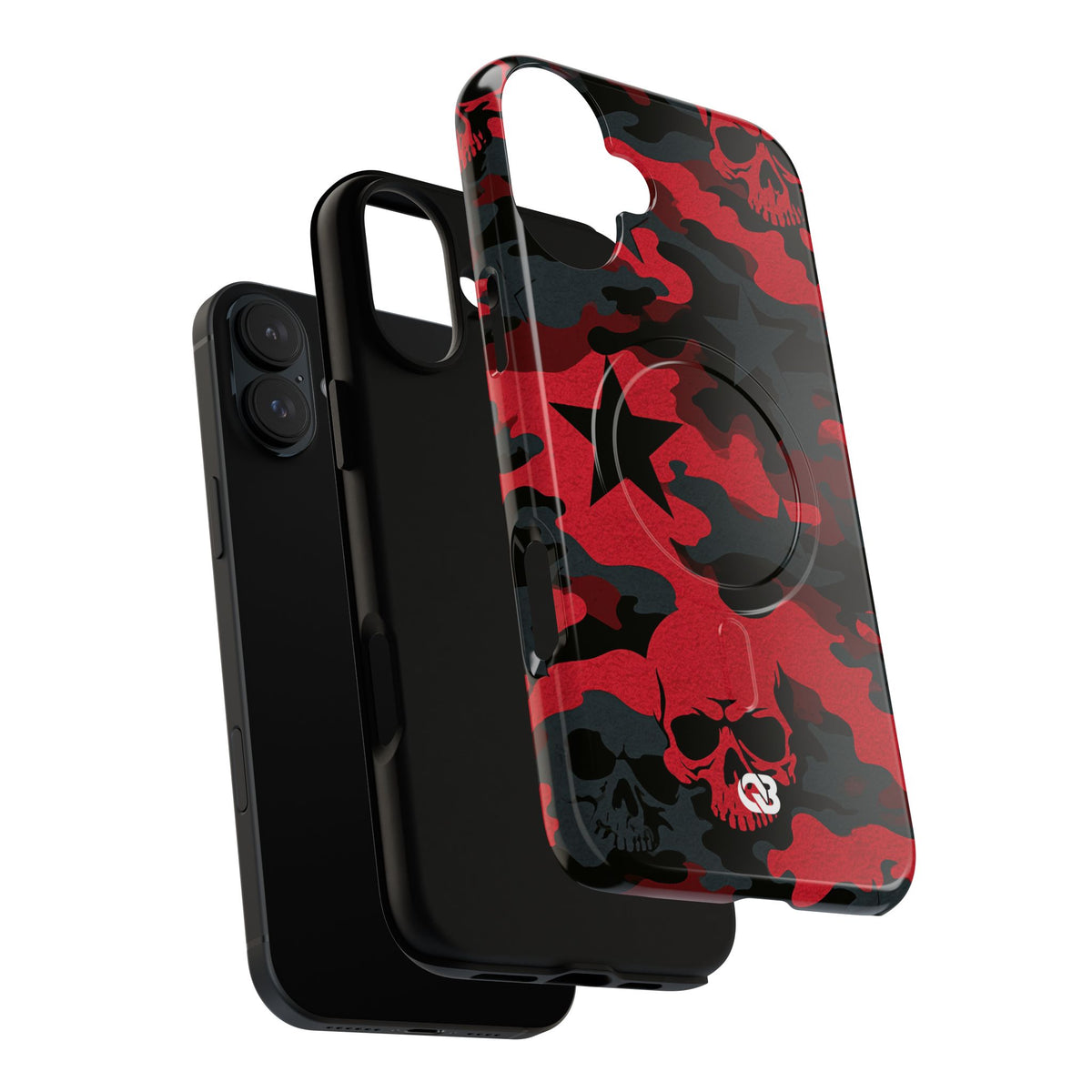 Crimson Skull Camo · Tough 2.0 Magnetic Phone Case for iPhone · Red