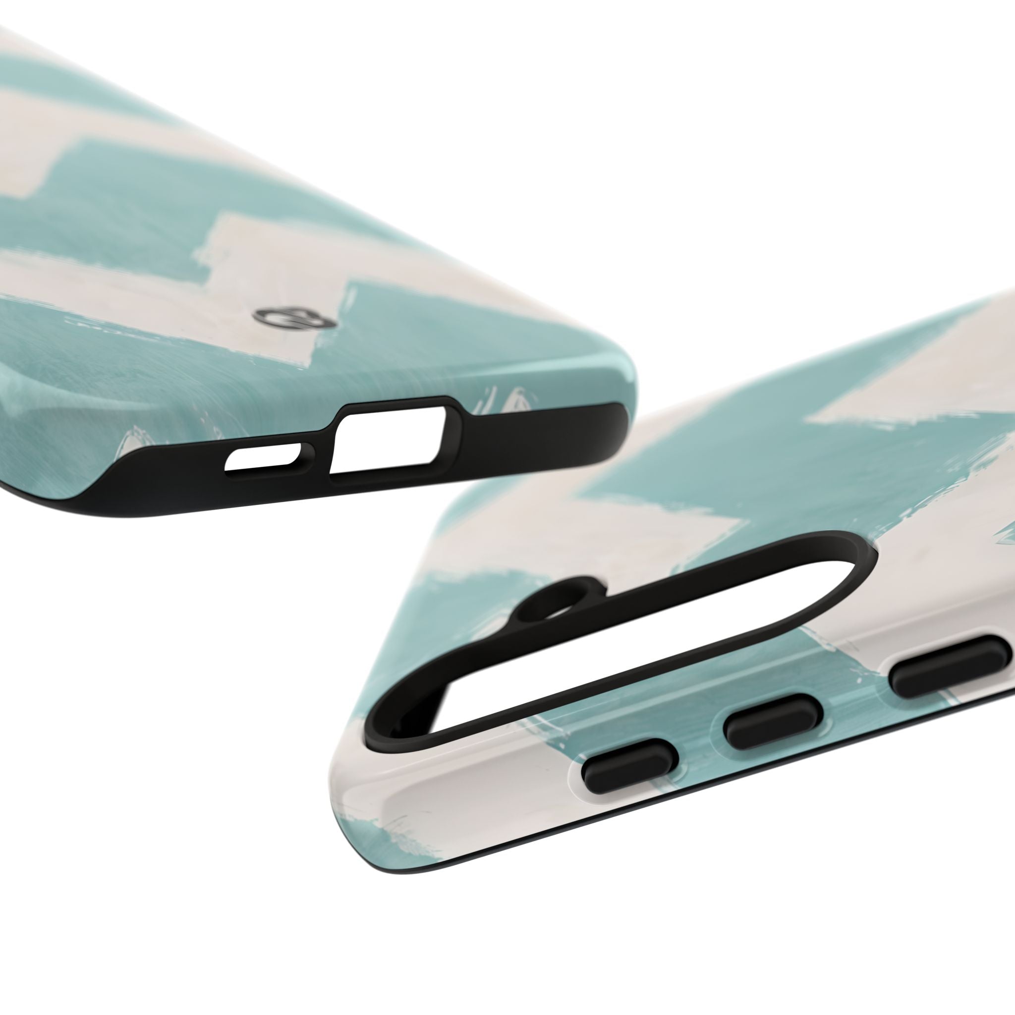 Teal Painted Chevron · Tough Phone Case for Samsung