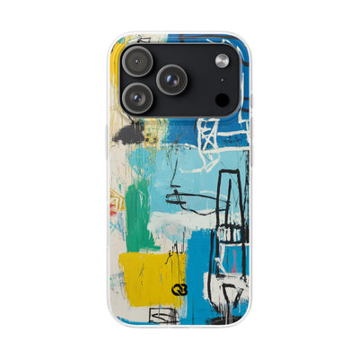 Azure Urban Scribble · Soft Phone Case for iPhone