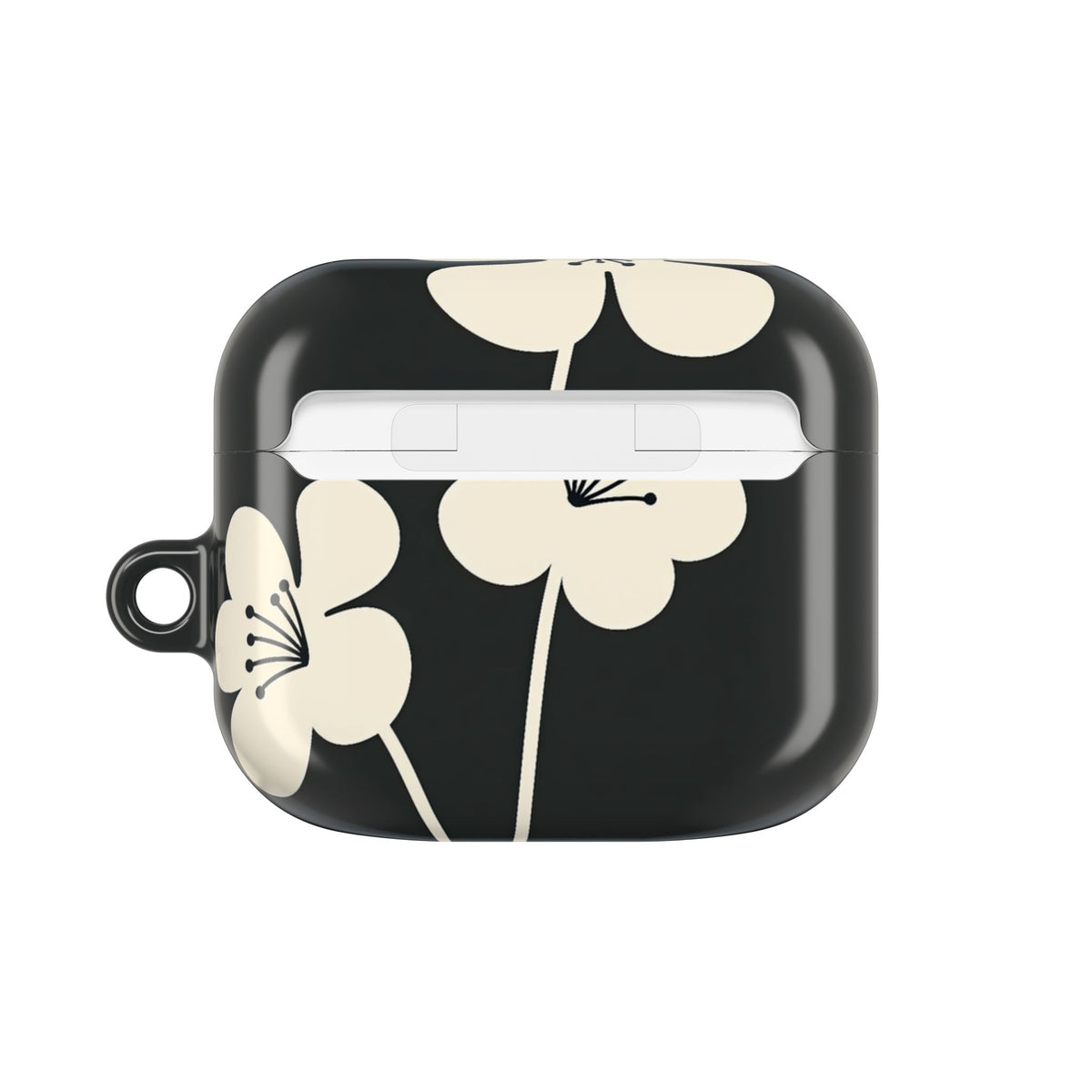 Nordic Blossom · Hard Case for AirPods & AirPods Pro · Black