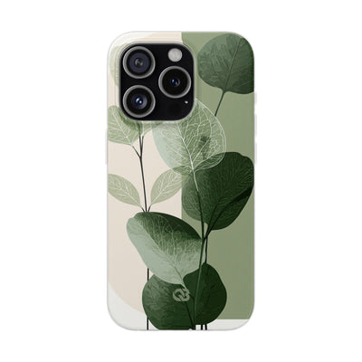 Green Lite Phone Case for iPhone - Sage Leaf Skeletals
