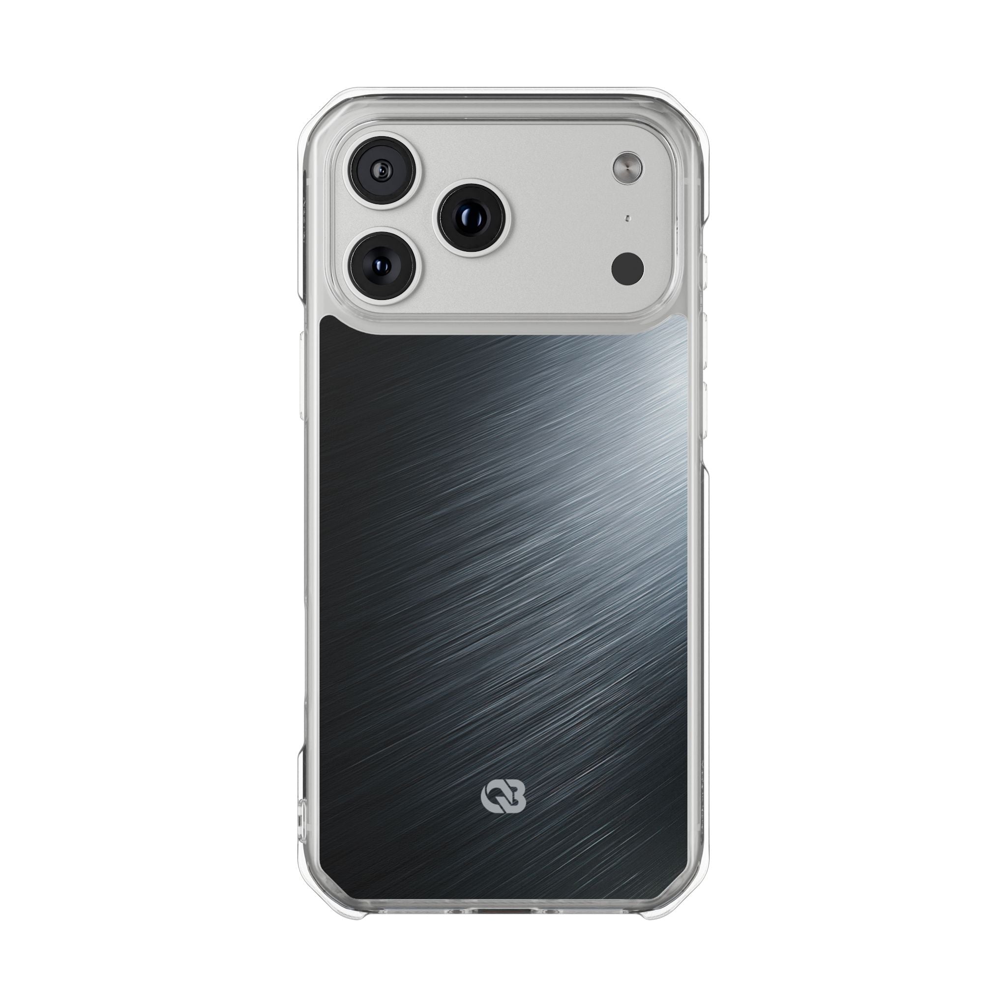 Grey Impact MagSafe Phone Case for iPhone - Charcoal Brushed Steel