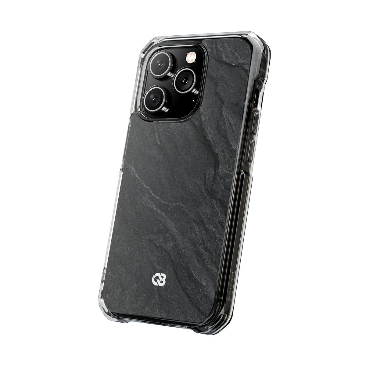 Dark Slate Strata · Clear Impact Magnetic Phone Case for iPhone ·  Black