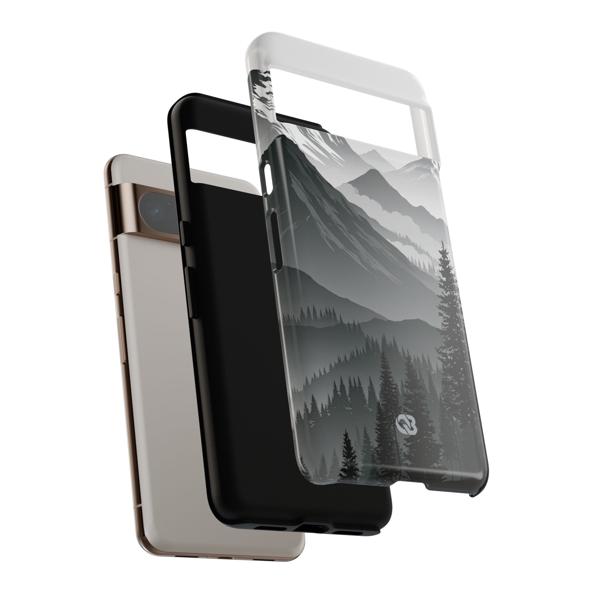Grey Tough Phone Case for Google Pixel - Granite Ridge Mist