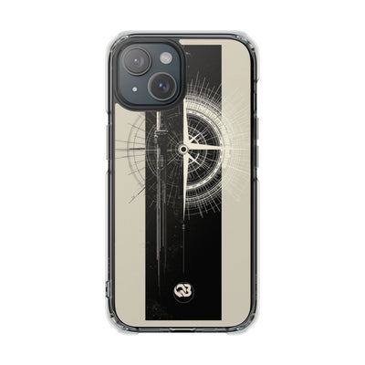 Beige Impact MagSafe Phone Case for iPhone - Zenith Vector Spire