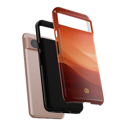 Orange Tough Phone Case for Google Pixel - Crimson Dune Gradient
