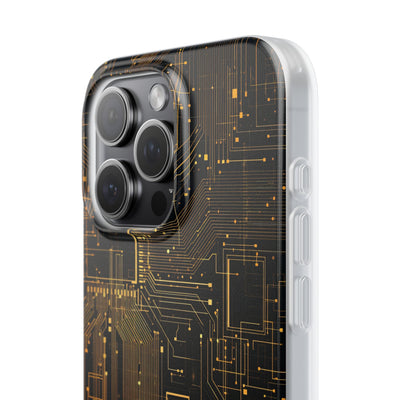 Gold Lite Phone Case for iPhone - Amber Core Mainframe