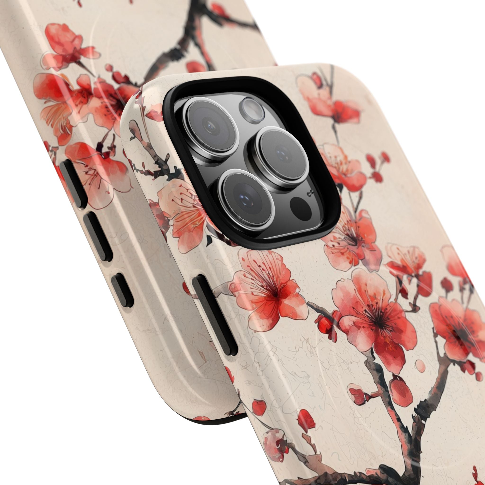 Crimson Silk Flora · Tough+ Custodia per iPhone · Magsafe