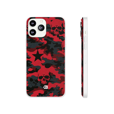 Crimson Skull Camo · Lite Phone Case for iPhone ·  Red