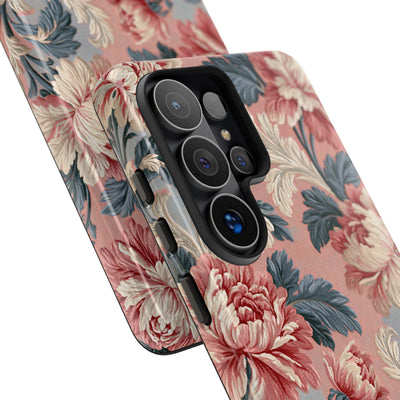 Blush Peony Jacquard · Tough Phone Case for Samsung · Pink