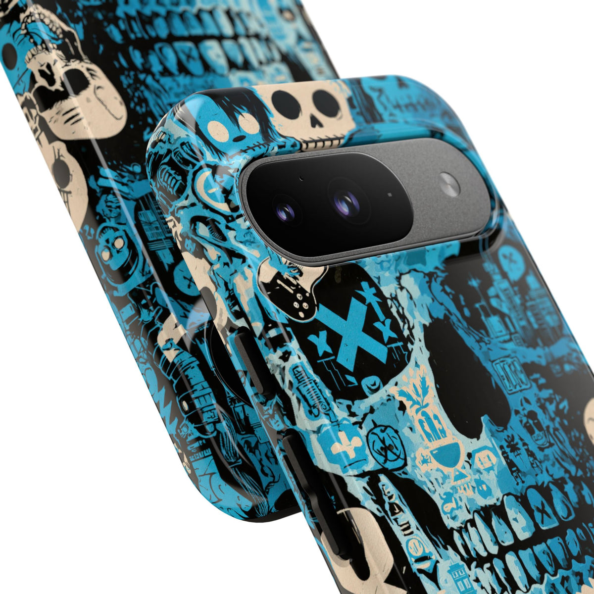 Electric Skull Graffiti · Tough Phone Case for Pixel ·  Blue