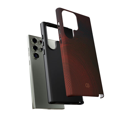 Red Tough Phone Case for Samsung - Terracotta Nerve Map