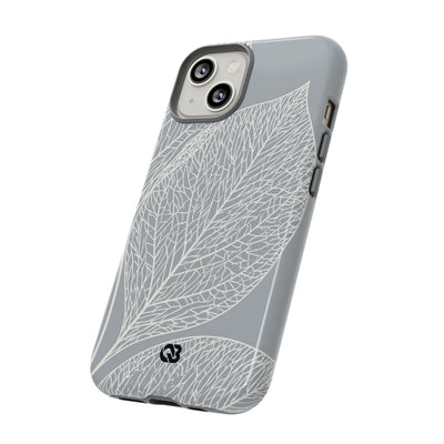 Grey Tough Phone Case for iPhone - Frosted Ash Veins