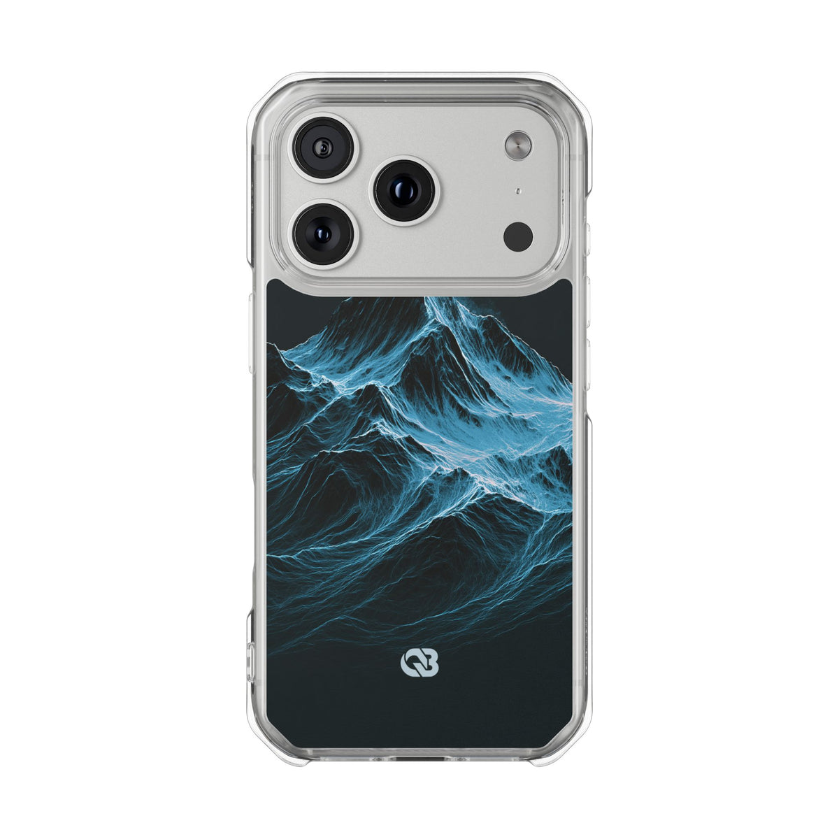 Nordic Frost Peak · Clear Impact Magnetic Phone Case for iPhone · Blue