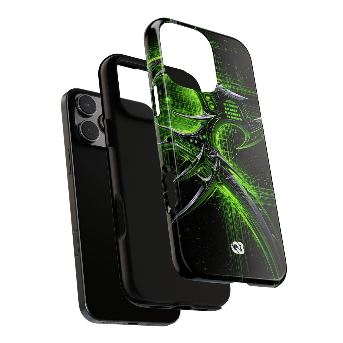 Cyber Sigil Grid · Tough Phone Case for iPhone · Green