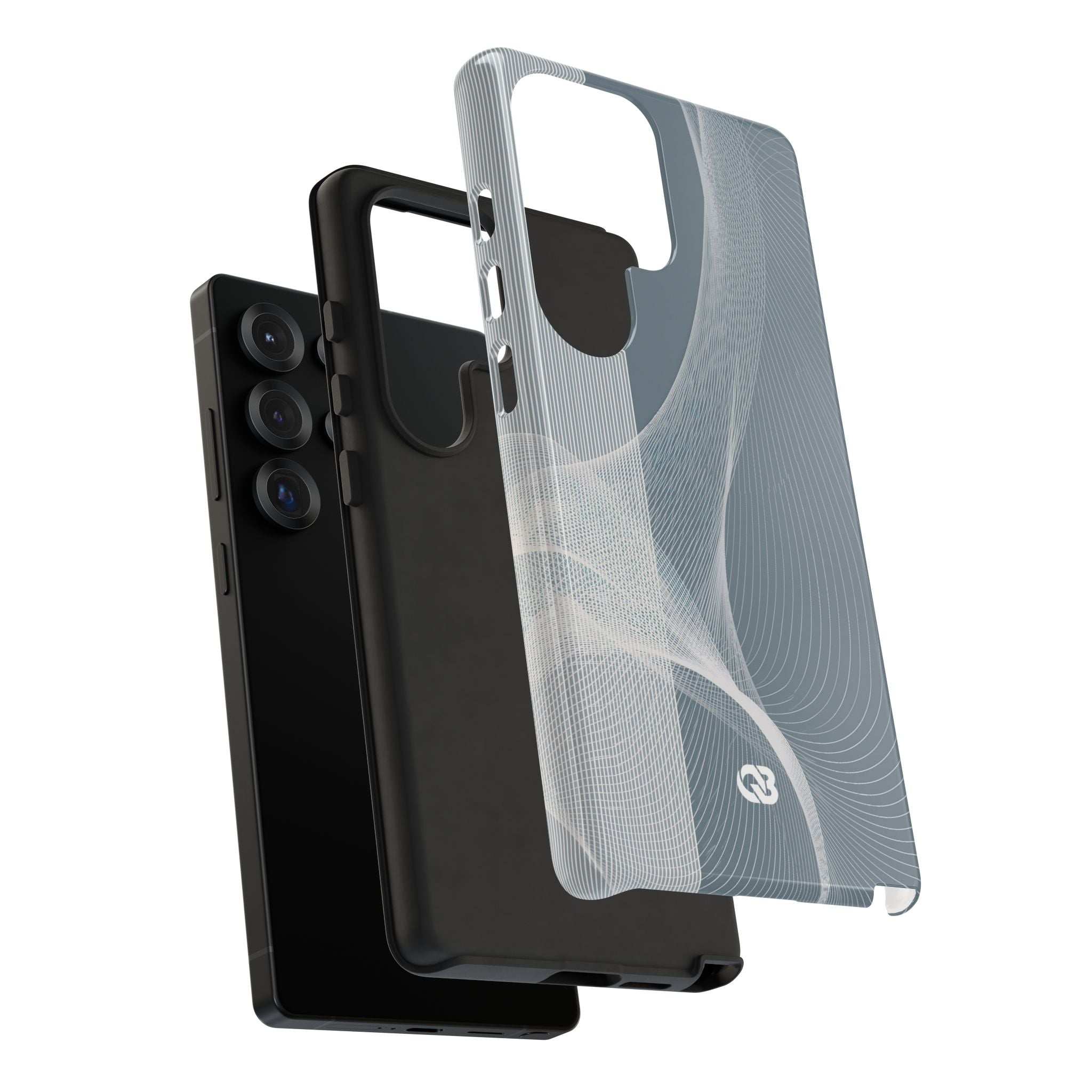 Grey Tough Phone Case for Samsung - Slate Mesh Horizon