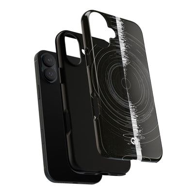 Black Tough Phone Case for iPhone - Obsidian Orbital Signal