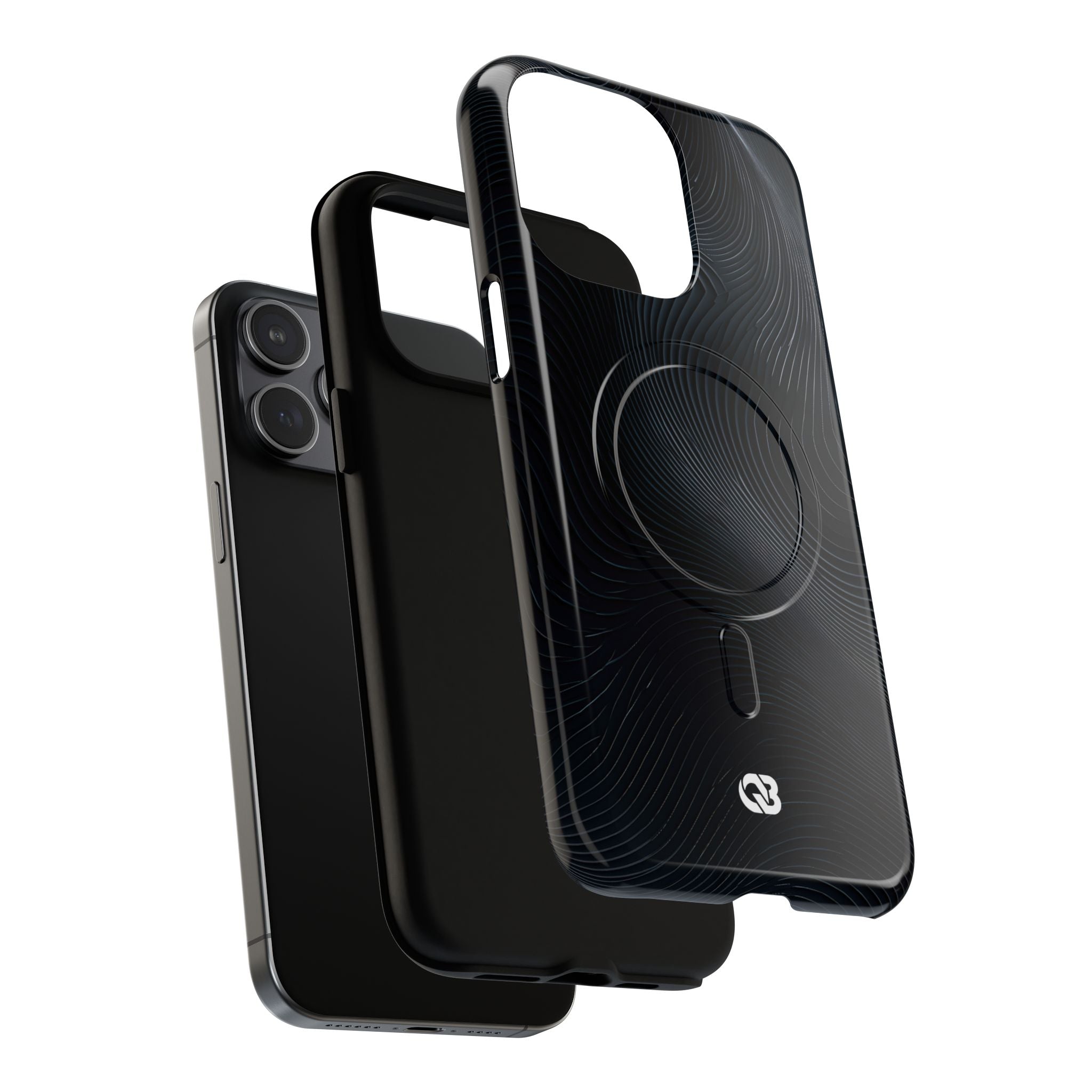 Black Tough 2.0 Magsafe Phone Case for iPhone - Obsidian Ridge Flux