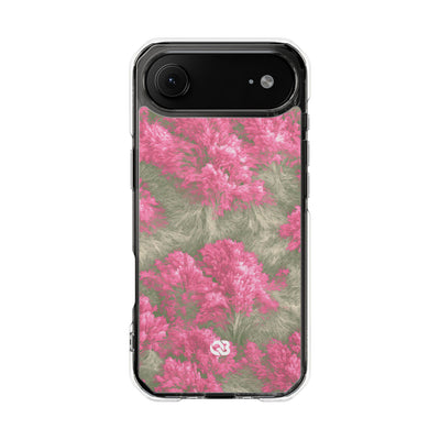 Digital Blossom · Clear Impact Magnetic Phone Case for iPhone · Pink